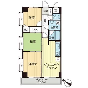 ライオンズマンション大宮桜木町の間取り写真