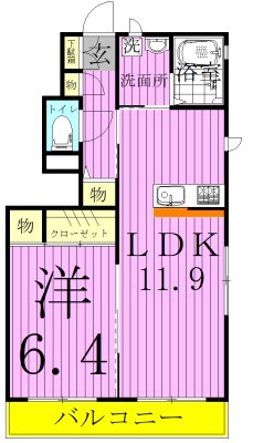 ソレイユ Dの間取り写真