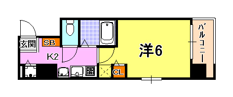 プレサンス三宮東アルバーナの間取り写真