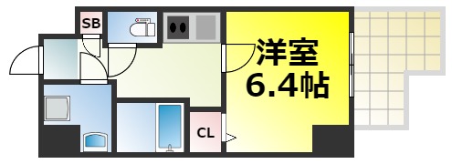 HRフロントリーガル難波WESTの間取り写真