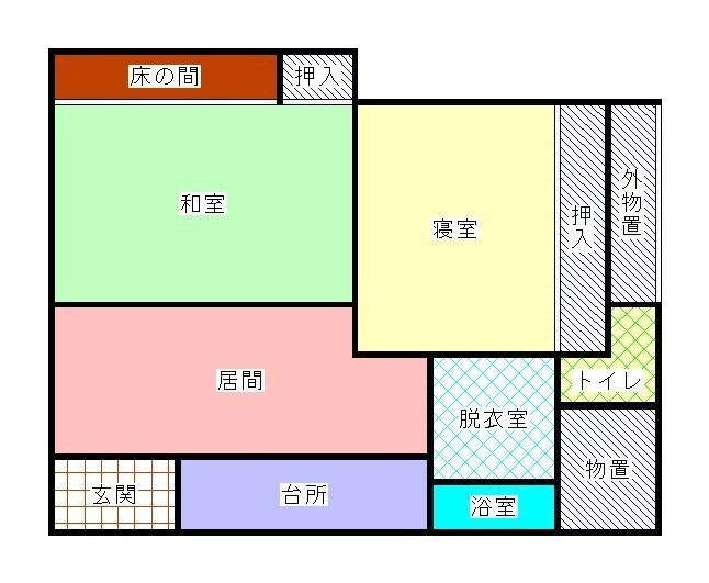 紋別市潮見町貸家の間取り写真