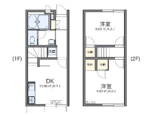 レオパレスフェリーチェ南新木の間取り写真