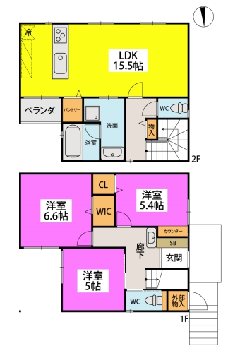 樋井川6丁目住宅の間取り写真