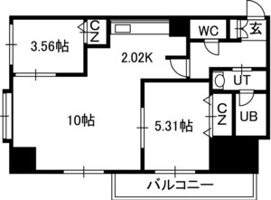 ＰＲＩＭＥ　ＵＲＢＡＮ大通東の間取り