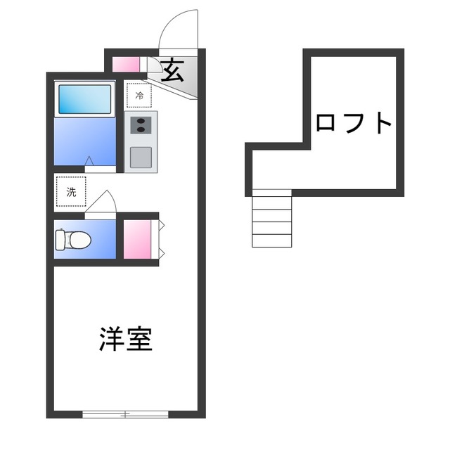 和泉市上町のアパートの間取り