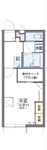 レオパレスセジュールカーサドゥの間取り