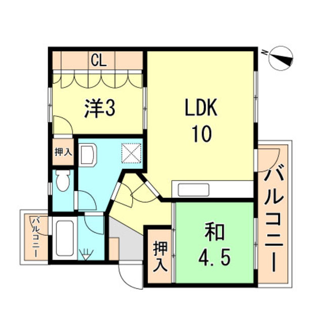 高尾台住宅２号棟の間取り