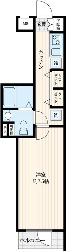 東京都新宿区西落合１（マンション）の賃貸物件の間取り