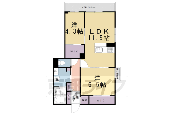 【Ｈｅｒｉｔａｇｅ洛南東寺の間取り】