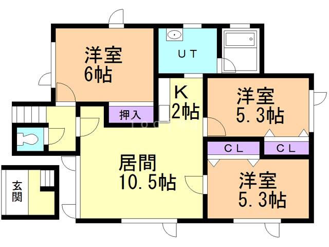 中野アパートの間取り