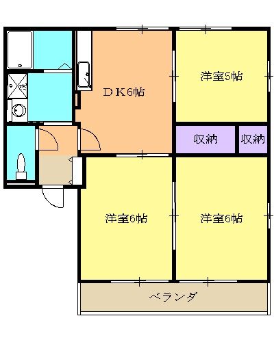 静岡市清水区鳥坂のアパートの間取り