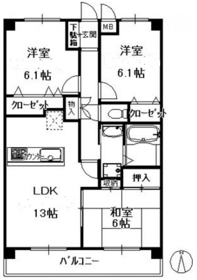 グリーンヒル千鳥の間取り