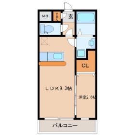 仙台市太白区長町のマンションの間取り