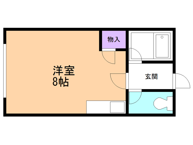 函館市梁川町のマンションの間取り