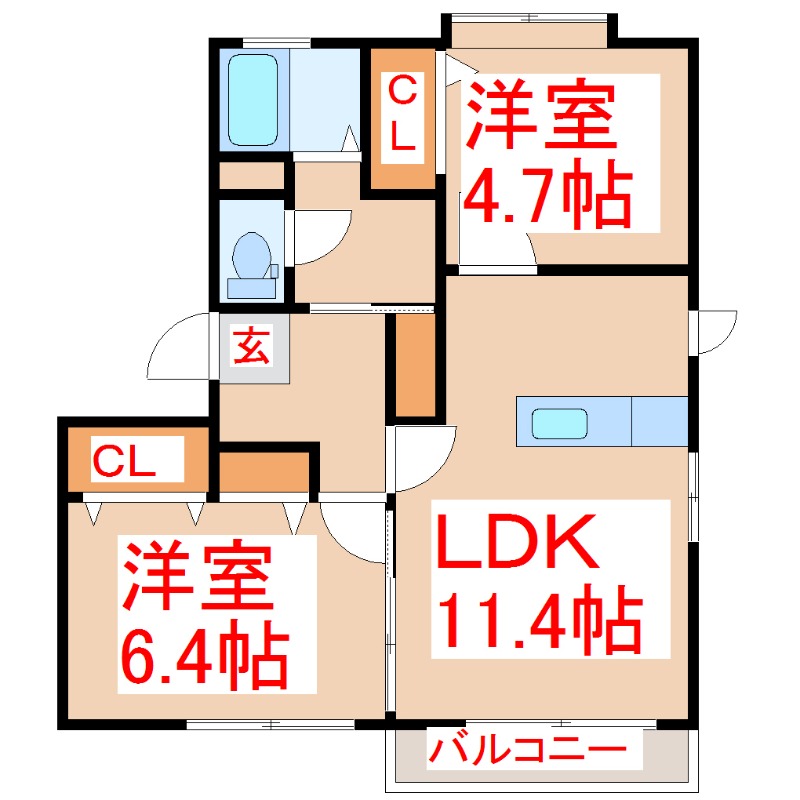 【フォーレスＨ２の間取り】