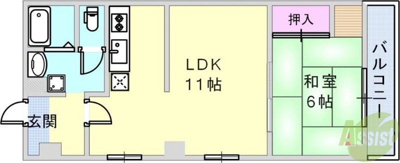 ハーモニーAの間取り