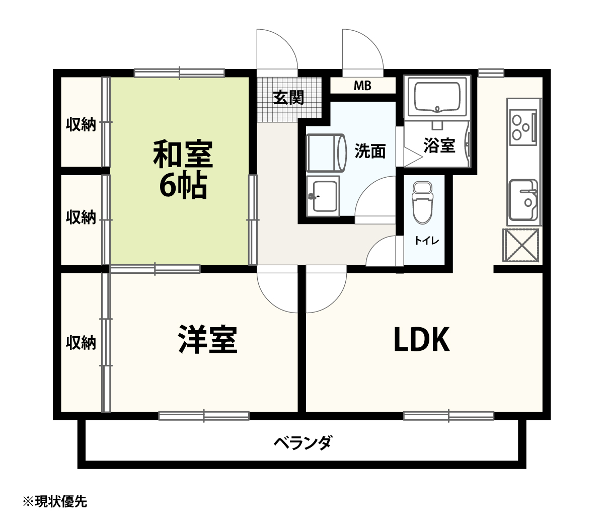 サンライクテイリス2号館の間取り