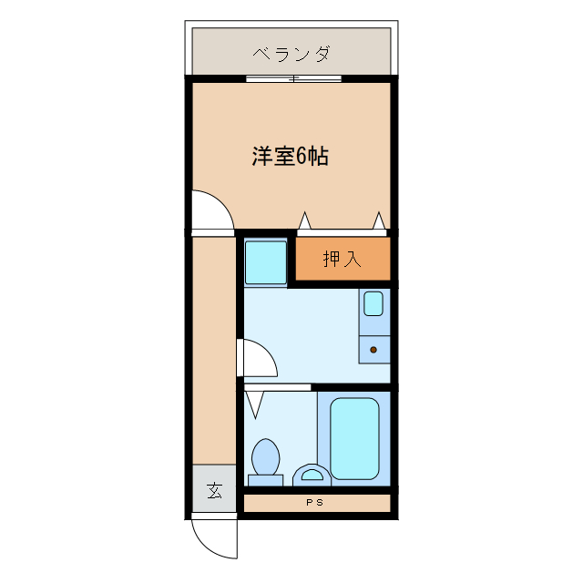 福知山市厚中町のマンションの間取り