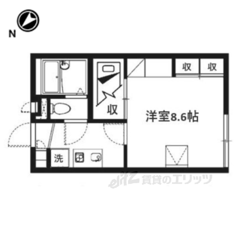 彦根市川瀬馬場町のアパートの間取り