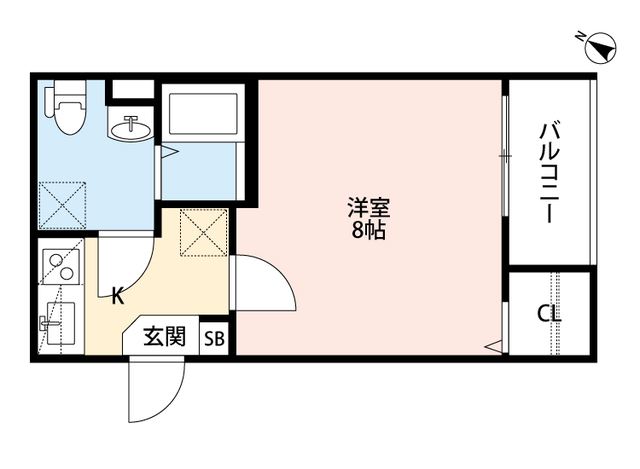 神戸市須磨区明神町のアパートの間取り