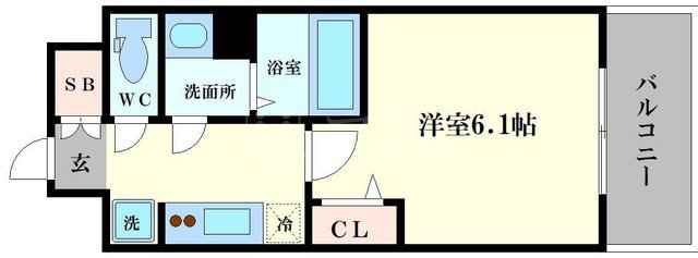 ララプレイス難波メティスの間取り