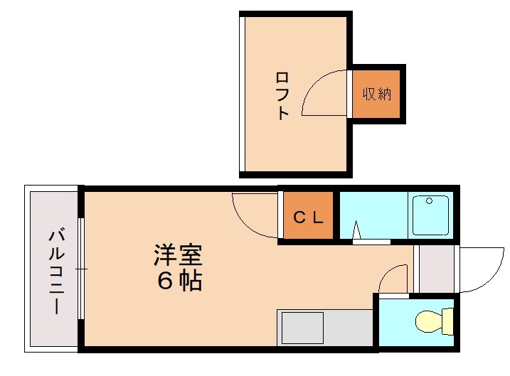 福岡市東区松香台のアパートの間取り