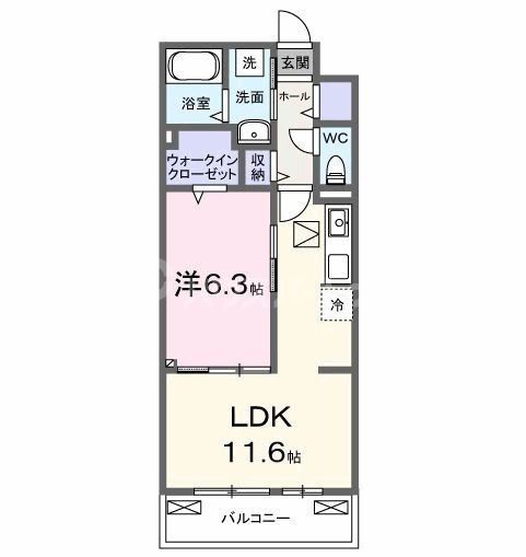 松戸市秋山のアパートの間取り