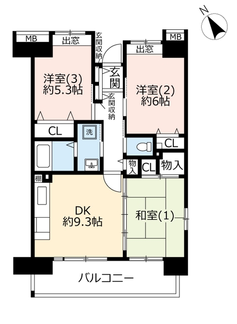 ＵＲコンフォール鶴瀬の間取り