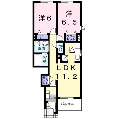 【泉南郡熊取町久保のアパートの間取り】