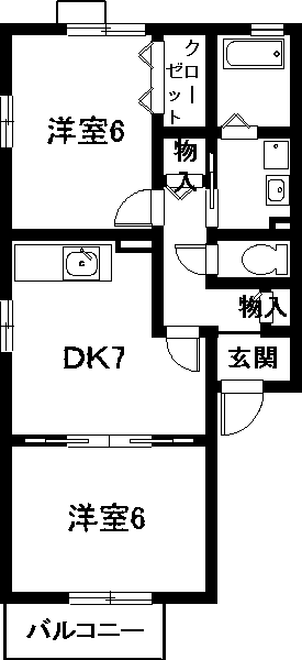 名古屋市中村区八社のアパートの間取り