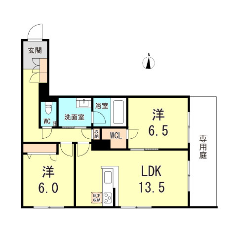 神戸市須磨区潮見台町のマンションの間取り