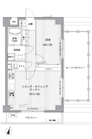 メゾンカルム西新宿の間取り