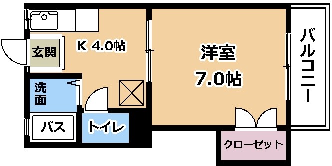 スチューデントビレッジB棟の間取り