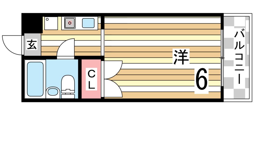 神戸市東灘区本山中町のマンションの間取り