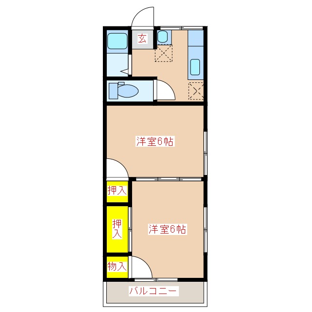 コーポニチエイの間取り