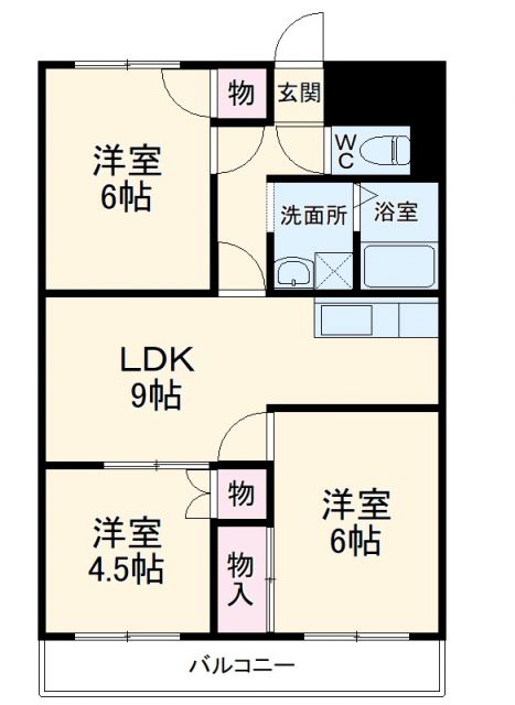 安城市弁天町のマンションの間取り