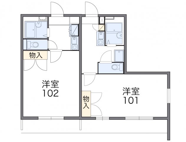 レオパレスＫＣ２の間取り