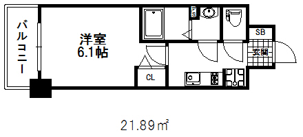 プレサンスジェネ新神戸ステーションフロントの間取り