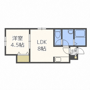 札幌市西区琴似四条のアパートの間取り