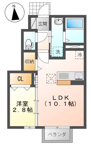 D-room東中央の間取り