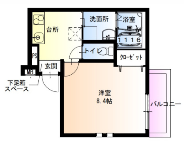 フジパレス大日VI番館の間取り