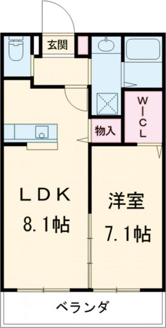 藤枝市築地のマンションの間取り