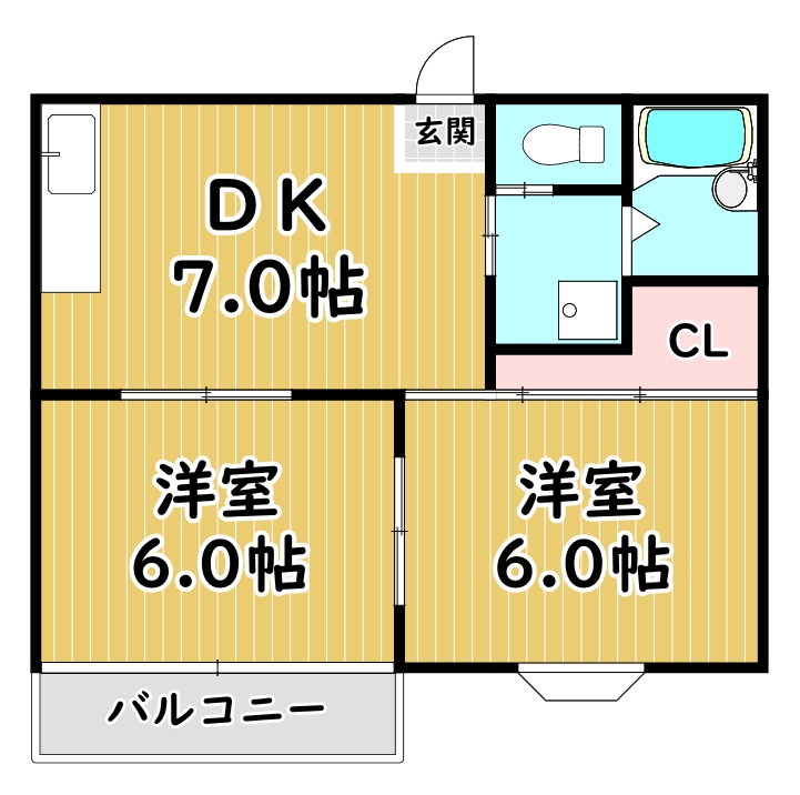 サンロイヤルハイツ角倉の間取り