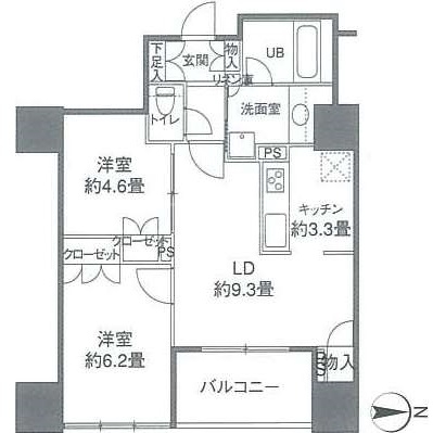 品川区東品川のマンションの間取り