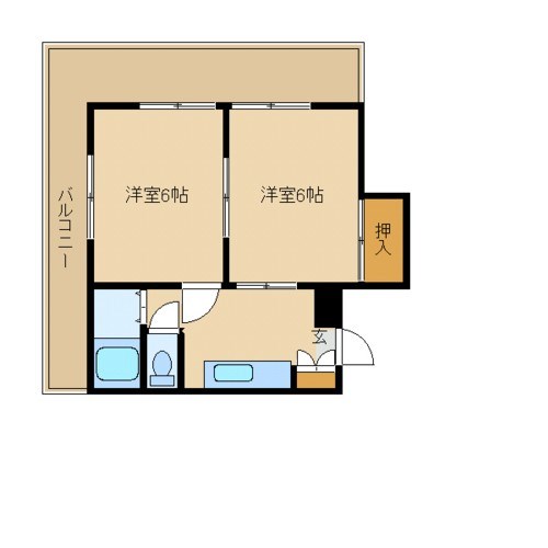 尼崎市水明町のマンションの間取り