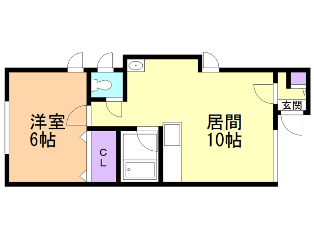 札幌市西区山の手三条のアパートの間取り