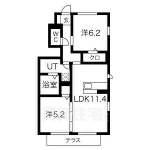 プラシードA棟の間取り