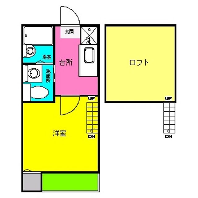 地下鉄空港線 西新駅 徒歩11分 2階建 築18年の間取り写真