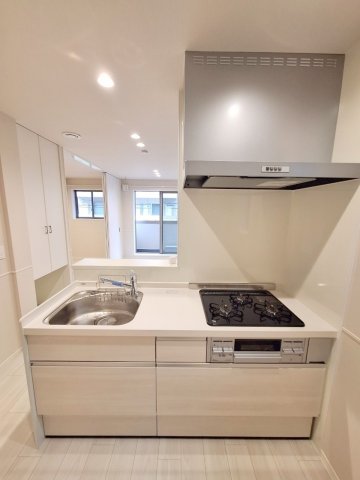 キッチン　★グリル付きガス３口システムキッチン★