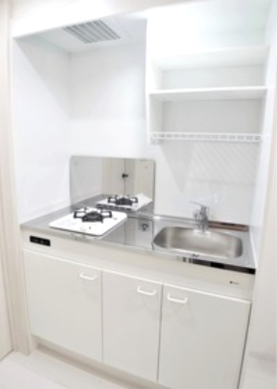 キッチン　初期安☆敷金礼金ゼロ☆フリーレント付き☆ネット無料☆ホワイト